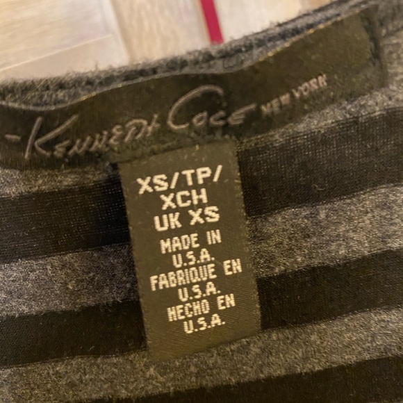 Striped Cold Shoulder/Short Sleeved Top - S - Picture 3 of 7